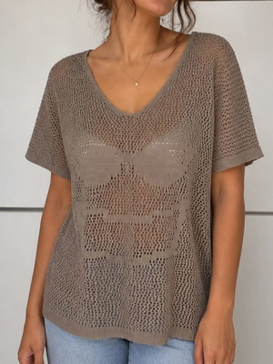 Women's blouse size M, lightly worn, gray, loose fit