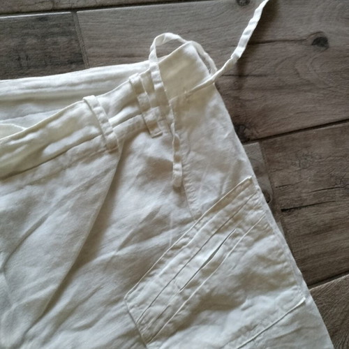 Linen Capri Pants used, white, size XL