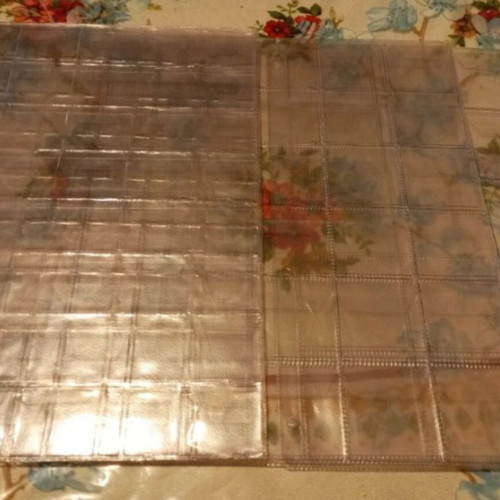 Coin holder pages used, 8 sheets A4 size