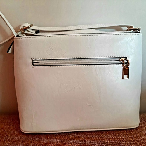 Shoulder bag like new, white multicolor
