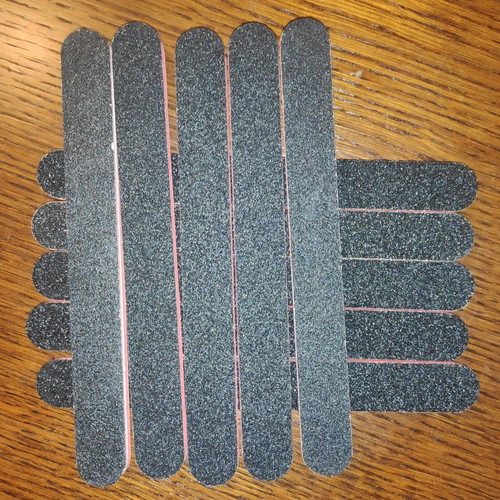 Hard nail files for artificial nails, pack of 10, new