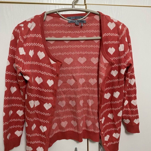 Attrattivo knitted cardigan like new, orange