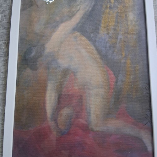 Painting "Gymno" framed 30x40cm, signed