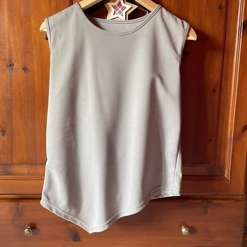 Elastic set jacket-blazer asymmetrical blouse and pants new, gray