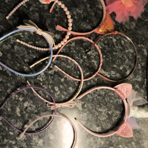 Children's headbands like new, pack of 10, pink