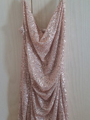 Mini dress with sequins like new, gold and silver, size S