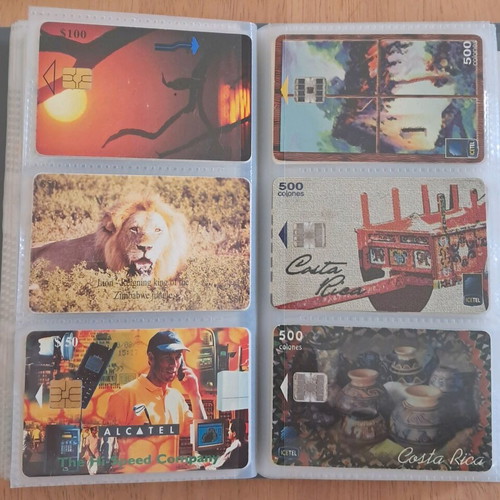 Collection of 120 used phone cards from around the world
