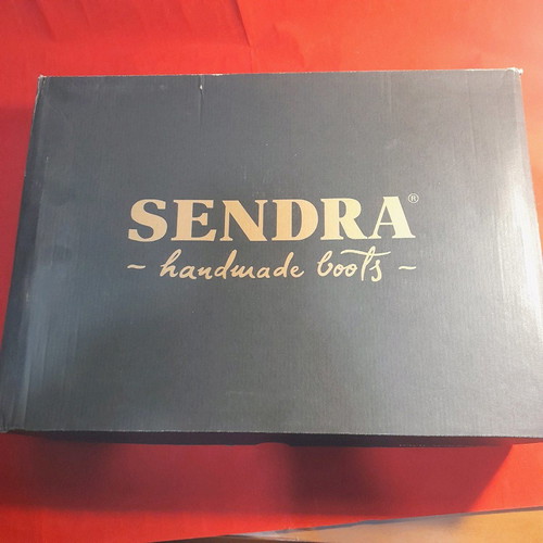 Sendra cowboy leather boots black new size 45