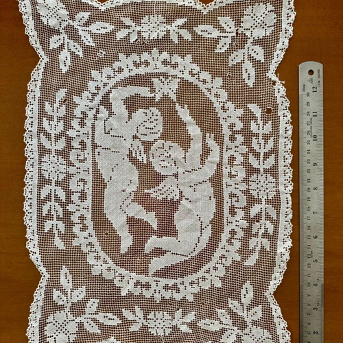 Handmade small doilies set of 9 like new