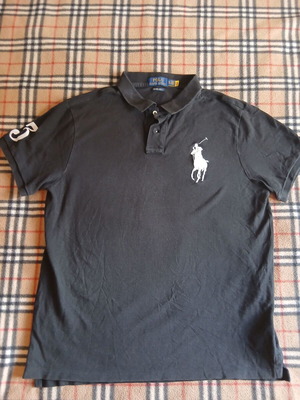 Polo Ralph Lauren T-Shirt Big Pony custom slim fit XL like new, black