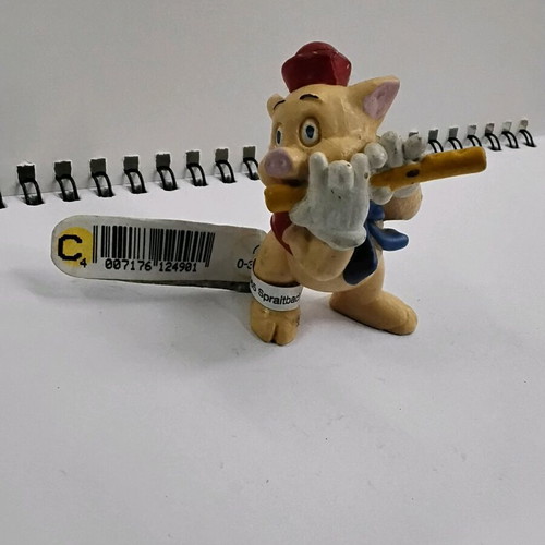 Bullyland miniature piglet with flute new with tag