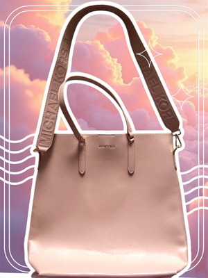 Michael Kors τσάντα ώμου καινούργια, nude pink και μπεζ