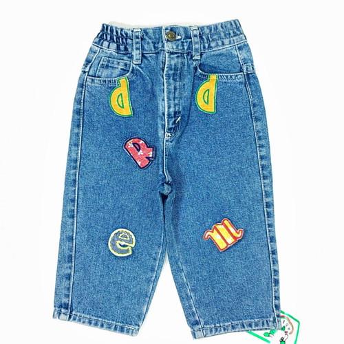 Vintage children's denim pants Pritti A.E. new with tags, size S