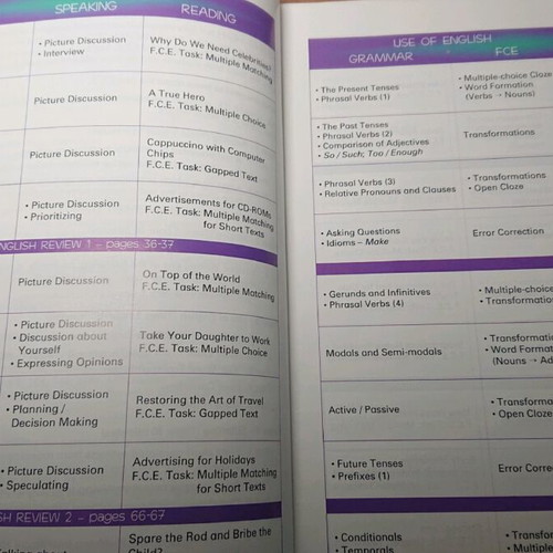 FCE Aiming High English language learning book used with notes