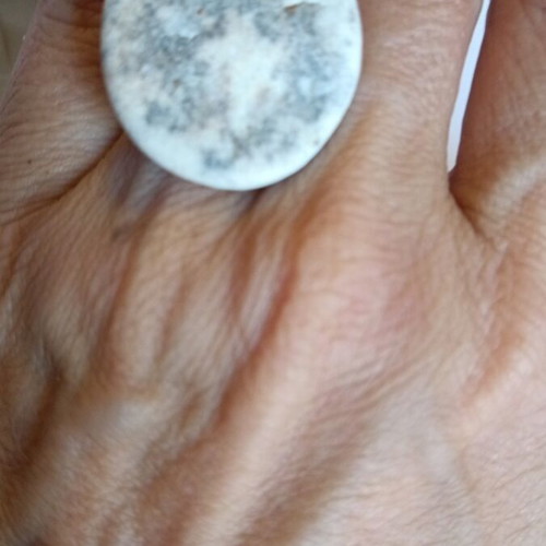 Handmade steel ring with cross design and adjustable opening