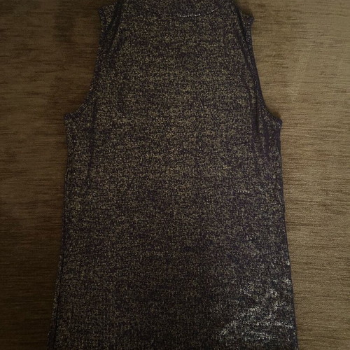 Madlen sleeveless top like new, purple and gold, size S