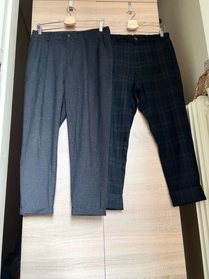 Zara pants gray and checkered size 38 like new, set of 2
