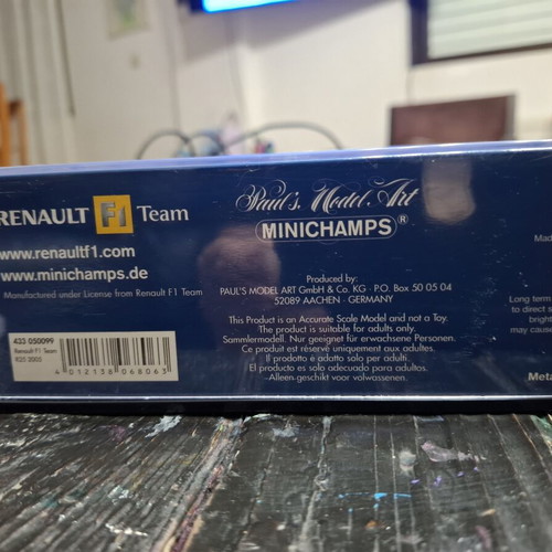 Minichamps Renault F1 R25 μοντέλο αυτοκινήτου 1:43 σαν καινούργιο