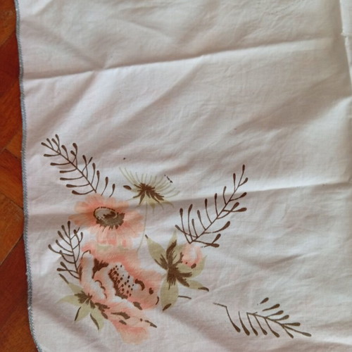 Small towel used, 40x40 cm with cut corner