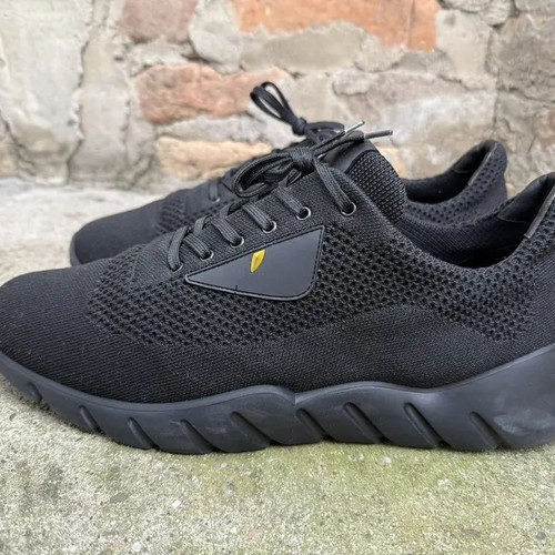 Fendi Monster men's sneakers used, size 40-41, black and yellow