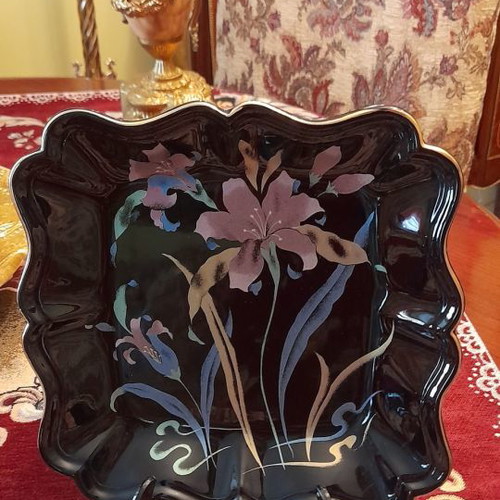 Macedonian Ceramics set used, 22cm coup and 16cm ashtray