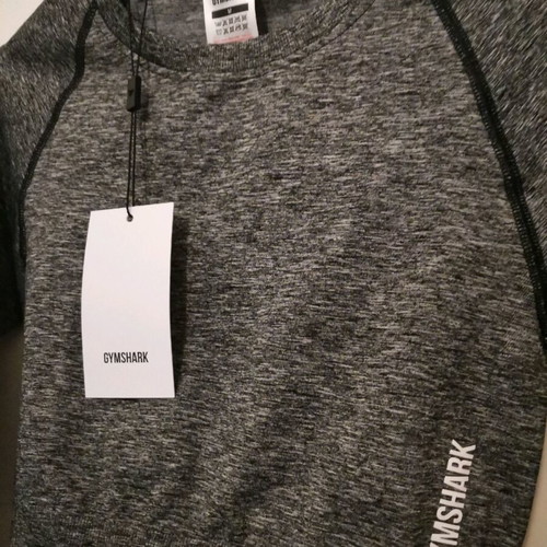 Gymshark sports shirt new, grey-black, size M