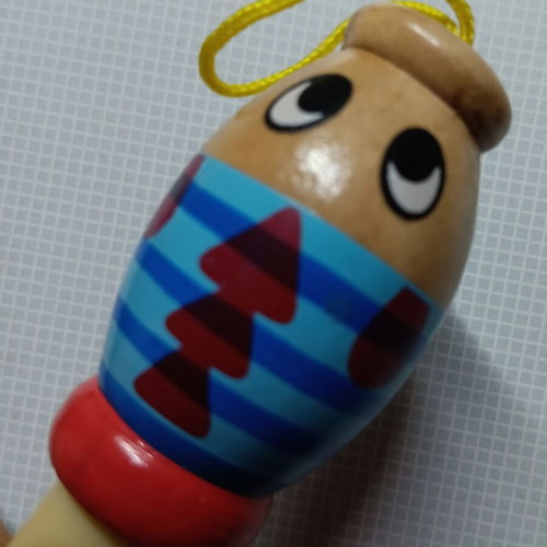 Wooden children's whistle new, large size 9 cm
