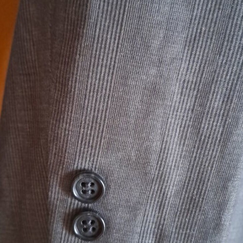 H&M blazer gray checkered with black collar like new
