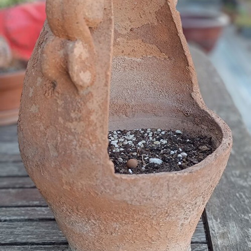 Handmade terracotta decorative flowerpot