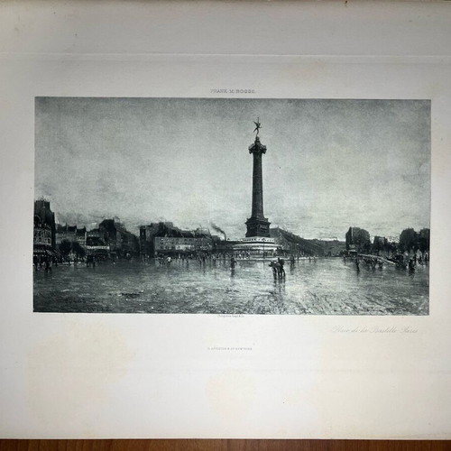 Photogravure Place de la Bastille Paris used by Frank Myers Boggs 1882