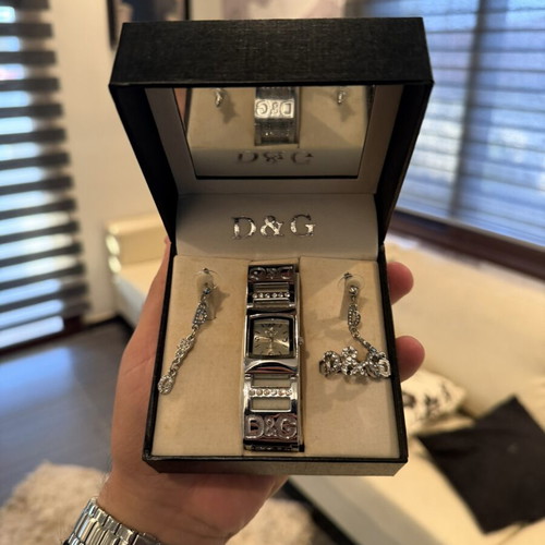 Dolce & Gabbana Women's Watch with Authentic Box, Earrings and Ring like new