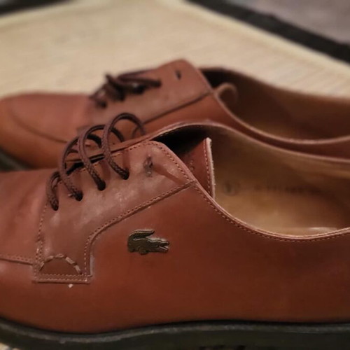 Lacoste leather classic brown shoes size 45 like new