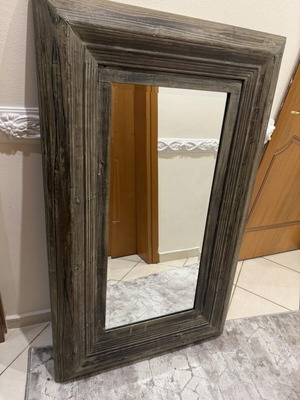 Wooden mirror like new, dimensions 130x80