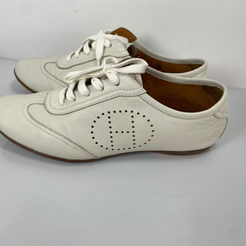 Hermes Perforated H Sneaker used, size 37.5, cream