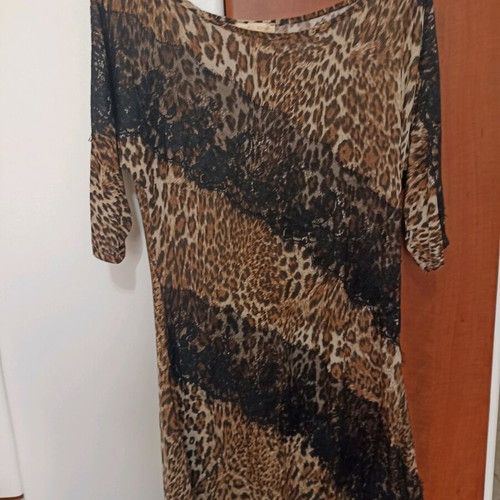 Leopard print women's dress used, size Medium, loose fit