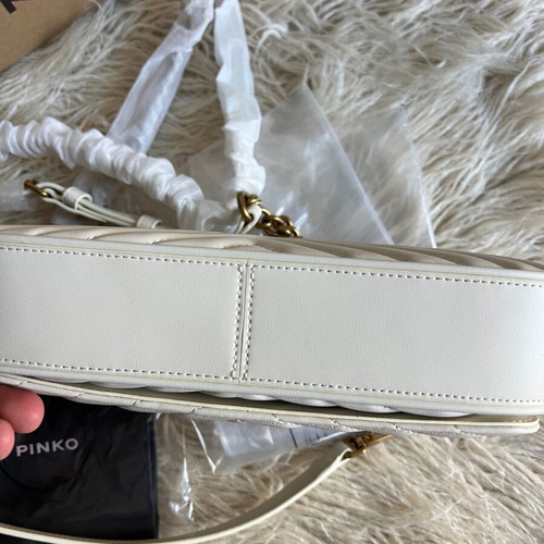 Pinko Crossbody Bag New White Beige