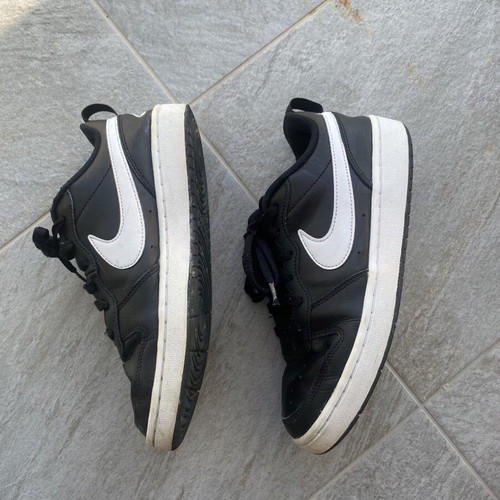 Nike Court Borough Low 2 sneakers size 39 gently used black and white