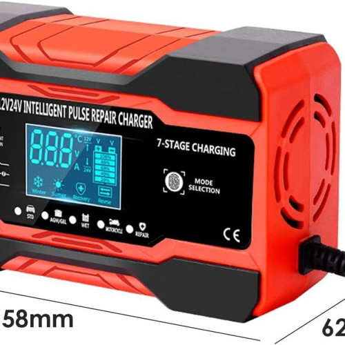 Automatic Car Battery Charger 12V 24V 10A with Display new