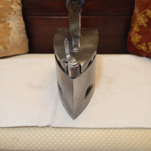 Antique traditional charcoal iron used