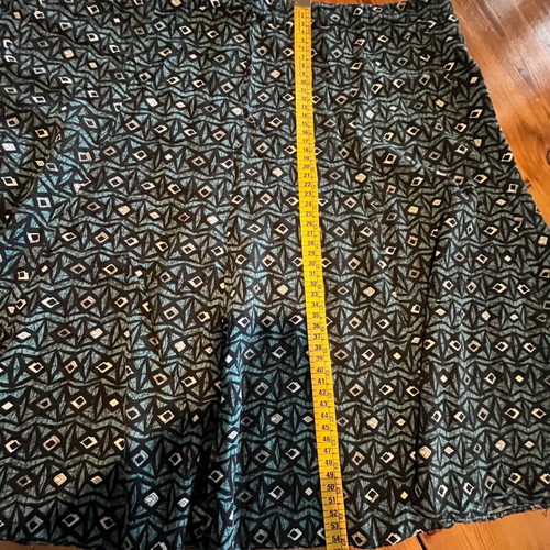 Vintage skirt used, size XL, black and green