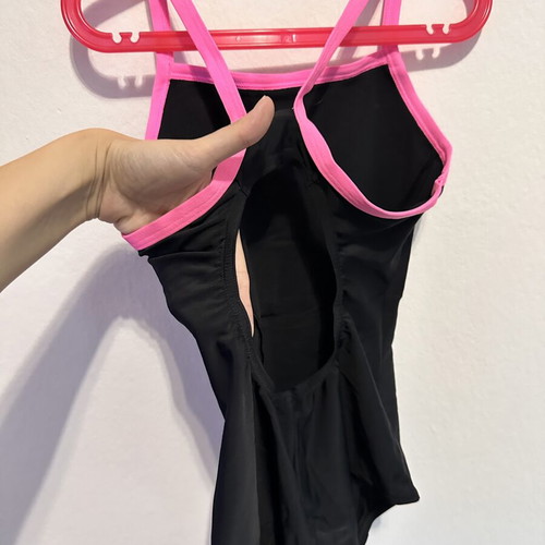 Speedo swimming swimsuit black with fuchsia, size 16 years / XS-S