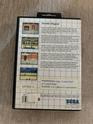 Double Dragon Sega Master System game, complete