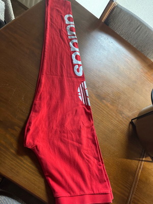 Adidas leggings used red size L