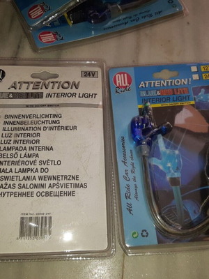 Interior blue car light sealed