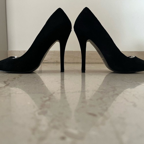 Steve Madden Intrude black suede pumps new, 12 cm heel