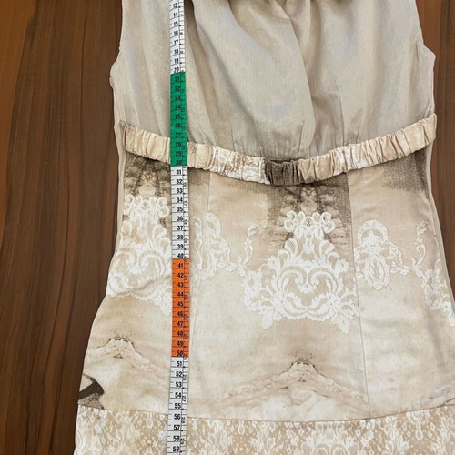 Blouse-Top With Basque Like New, Beige, Size S