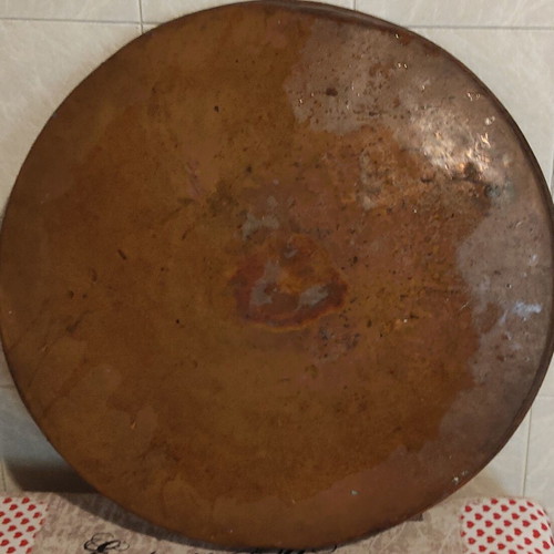 Traditional copper tray used kitchen item