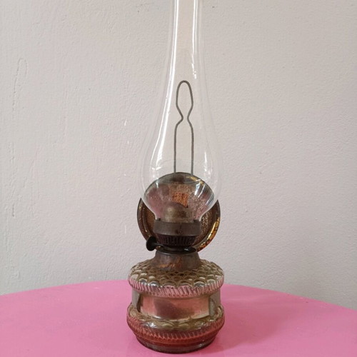 Oil lamp used with glass in good condition