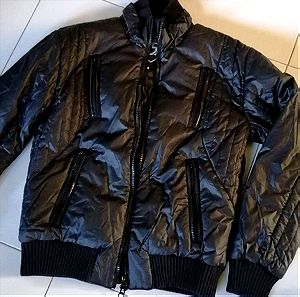 ΚΑΙΝΟΥΡΓΙΟ Μαύρο ανδρικό μπουφάν (biker's jacket) (Sz M) La Stagione