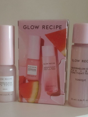 Glow Recipe toner and serum minis new